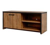 Meuble TV 1 porte 2 niches Emie Naturel G