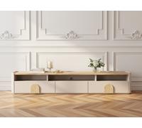 Meuble TV 1 porte 2 tiroirs 200 cm ENYRA beige BOBOCHIC Beige
