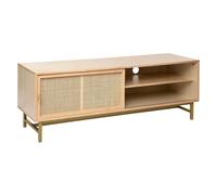 Atmosphera Meuble TV Rayo Bouleau et acajou 50 x 140 cm 1 porte coulissante