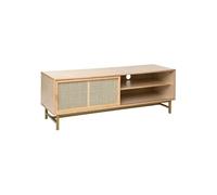 Meuble TV 1 Porte Design "Rayo" 140cm Naturel