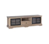 Meuble tv 1 tiroir bronze bois marron -