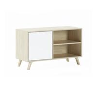 Meuble TV 100, salon, WIND, couleur Chêne-Blanche, 95x40x57cm, RF613