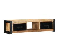 Meuble TV 100x30x25 cm bois massif de manguier brut