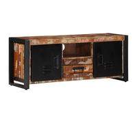 Meuble TV 100x30x40 cm bois massif de manguier brut banc TV meuble hifi vidaXL