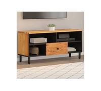 vidaXL Meuble TV 100x33x46 cm bois d'acacia solide Marron