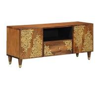 Meuble TV 105x33x46 cm en bois de manguier massif G