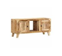 vidaXL Meuble TV 105x46x32 cm Bois Massif de manguier Brut, Support TV, Buffet TV, Meuble multimédia, Banc TV, Meuble HiFi, Centre de Divertissement