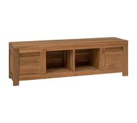 Meuble TV 110 x 30 x 35 cm Naturel Bois de teck massif vidaXL