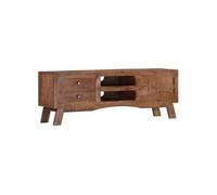 vidaXL Meuble TV Armoire basse Bois de manguier brut 110x30x40 cm