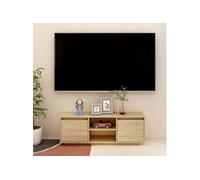 Vidaxl Meuble Tv 110x30x40 Cm Bois De Pin Massif Marron