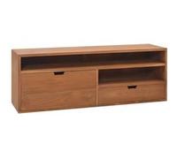 Bois de Teck Massif Meuble TV 110x30x40 cm Centre de Divertissement vidaXL