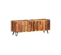 vidaXL Meuble TV 110x30x40 cm en bois massif de récupération