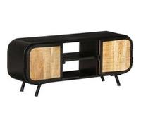 Meuble TV 110x30x45 cm Bois de manguier brut Marron G