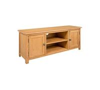 Vidaxl Meuble Tv 110x35x44 Cm Bois De Chêne Massif Marron