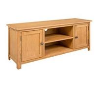 Vidaxl Meuble Tv 110x35x44 Cm Bois De Chêne Massif Marron