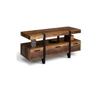 IDMarket – Meuble TV Austria 113 cm avec tiroirs bois pieds épingle