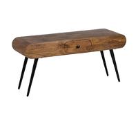 Meuble TV 118 x 36 x 55 cm Naturel Noir Bois Fer