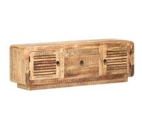 Meuble TV 120x30x40 cm Bois de manguier brut Naturel G
