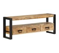 Vidaxl Meuble Tv 120x30x45 Cm Bois Massif De Manguier Marron