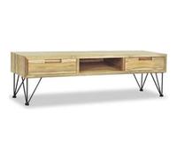 Meuble TV 120x35x35 cm Teck massif Brun G