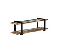 Meuble Tv 130 X 40 X 40 Cm Bois De Récupération Massif Multicolore