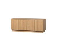 ZUMA - Meuble TV en bois et placage de chêne naturel L133 Marron