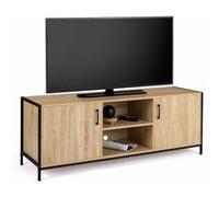 IDMarket Meuble TV Detroit 140 cm 2 portes Design industriel
