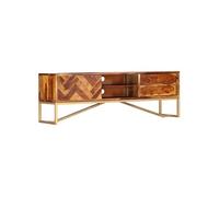 Meuble TV 140 x 30 x 45 cm Bois de Sesham massif