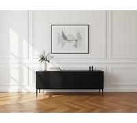 Meuble TV 150 cm KASHA Pieds noir noir BOBOCHIC Noir