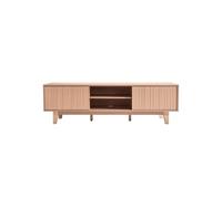 Meuble TV 150x39x45cm Capacité 159kg Avec Etagères de Rangement Ouvertes Réglables