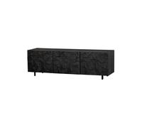 Meuble TV 160 cm bois de manguier noir Counter