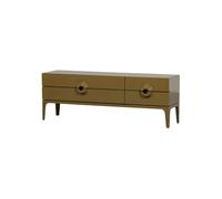 Meuble TV 160 cm bois d'eucalyptus jaune miel Merge