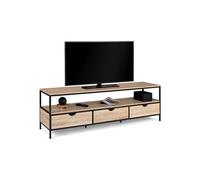 IDMarket Meuble TV Detroit 160 cm – 3 tiroirs – Design industriel