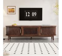 Meuble TV, 165x39,5x46, marron, doté d'une porte coulissante à ouverture vers le bas,pour téléviseurs jusqu'à 65 pouces.Pieds inclus