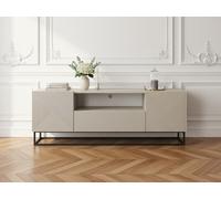 Meuble TV 167 cm ALICE pieds en métal beige BOBOCHIC Beige