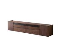 Meuble TV 180cm Console Minimaliste Scandinave en Noyer, Armoire de Rangement pour Salon Maison, Centre Médiatique Adapté aux Hôtels Consoles de Télévision pour Le Salon(210x40x45cm)