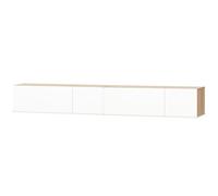 vidaXL Meuble TV 2 pcs Aggloméré 120x40x34 cm Chêne et blanc brillant
