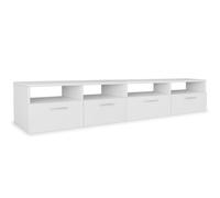Meuble Tv 2 Pcs Aggloméré 95 X 35 X 36 Cm Blanc Blanc