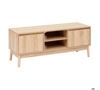 5five Meuble TV Abana 2 placards – Effet chêne naturel, fermeture silencieuse, passe-câbles