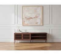 Meuble TV 2 portes 2 niches 160 cm CLARA métal édition limitée bordeaux BOBOCHIC Bordeaux