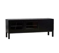 Meuble TV 2 Portes & 2 Tiroirs "Alcoa" 150cm Noir