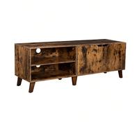 Meuble Tv 2 Portes Avec Étagères Réglables, Pour Tv 60 Pouces, Marron Rustique Marron