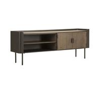Meuble TV 2 portes en Bois "Toronto" 150cm Naturel