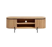 Meuble TV 2 portes Licia en bois de manguier massif de 6 cm