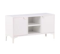 Meuble TV 2 Portes "Piring" 120cm Blanc