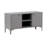 Meuble TV 2 Portes "Piring" 120cm Gris Clair