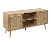 HOME DECO FACTORY - Armoire TV en Bois Marron Bali - Design Moderne et Fonctionnel - idéale pour l'organisation de Votre intérieur - Standard - Marron - Modèle Bali