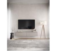 Selsey Bemmi Étagère Suspendue 28,4 x 150 x 31,8 cm, Meuble TV Bas, Grip, Panneau de Particules de qualité supérieure avec Bords ABS, Deux Compartiments à Rabat, revêtement en mélamine, idéal pour Le