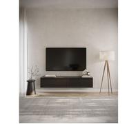 Meuble TV 2 portes -suspendu - BEMMI- 150 cm - noir