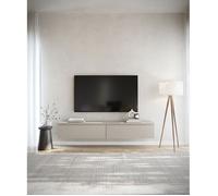 Meuble TV 2 portes -suspendu - BEMMI- 175 cm - greige